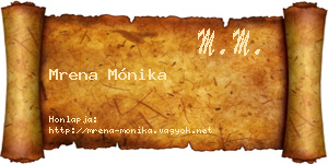 Mrena Mónika névjegykártya